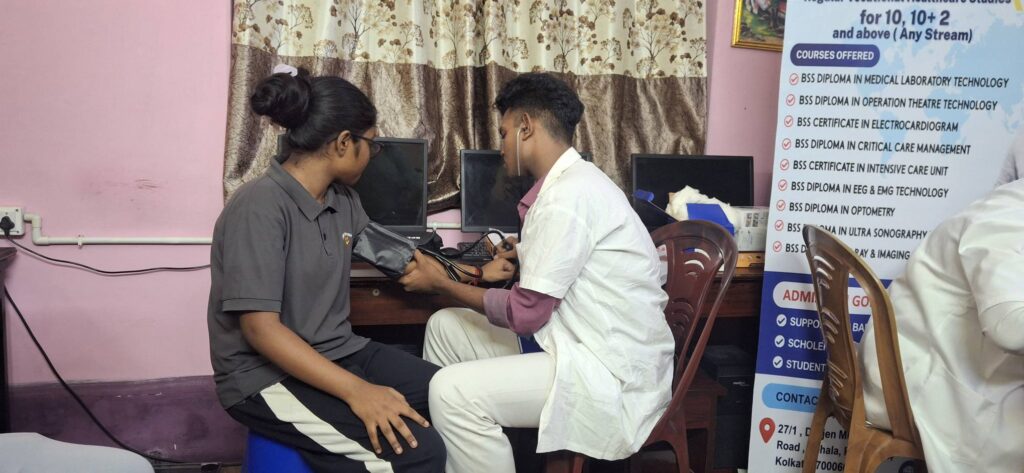 Health Check up camp organised by GK Institute of Healthcare and Skill Development.